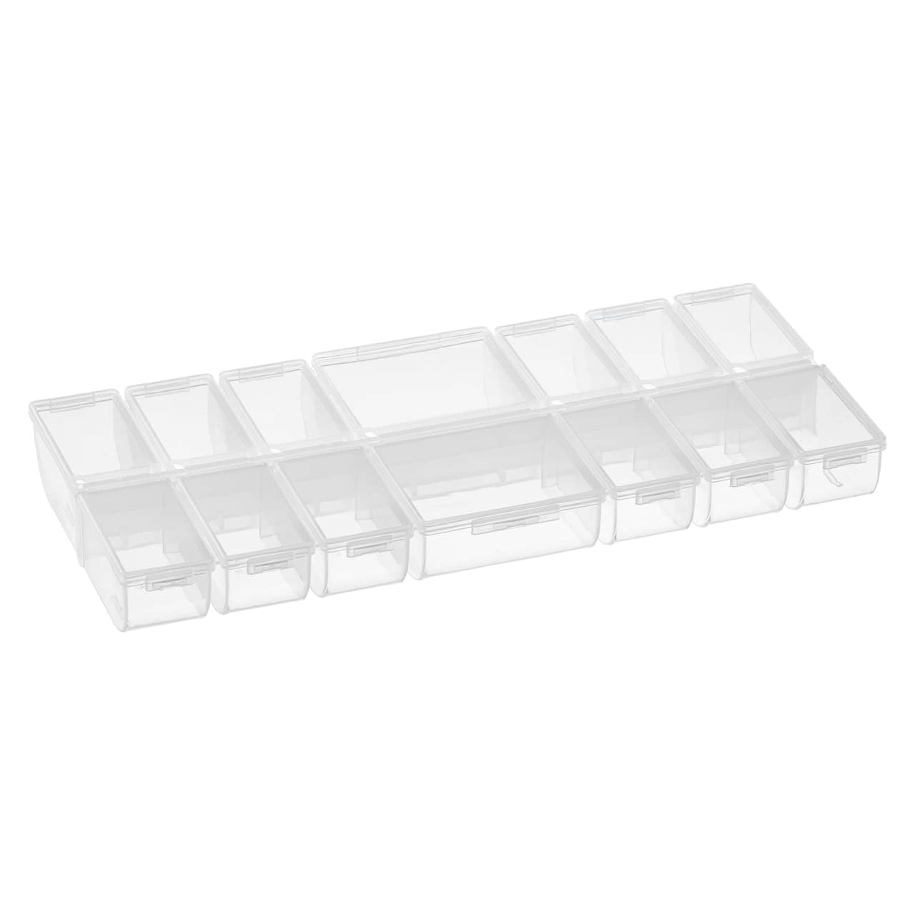 Clear 14-Compartment Flip Top Bead Organizer by Bead Landing&#x2122;